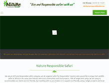 Tablet Screenshot of natureresponsiblesafari.com